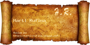 Hartl Rufina névjegykártya